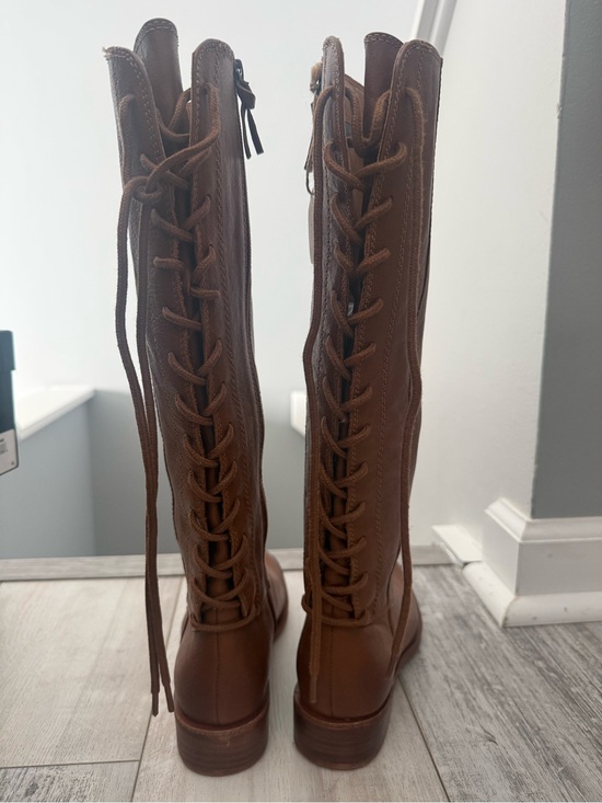 Sofft Shoes - Sofft Brown Leather Lace-Back Riding Boots Size 6 NWT